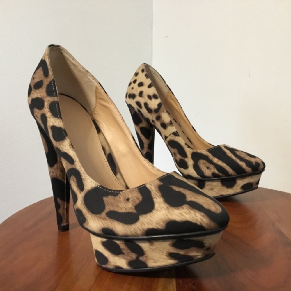 Colin Stuart Leopard Print Heels Size 7.5 297 - image 4